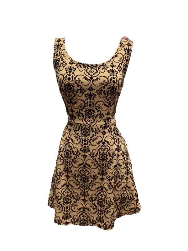 Value Deals Black & Brown Dress Casual Midi Vibe, Size L