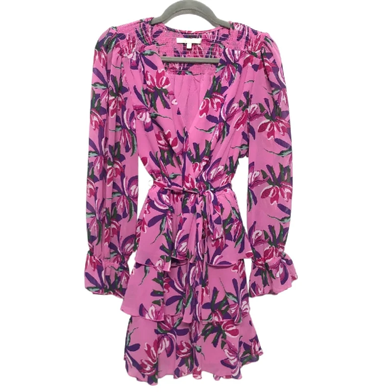 Amazing Deals Pink & Purple Dress Casual Short Wayf, Size S