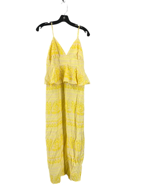 Deal Mania Yellow Dress Party Long Clothes Mentor, Size 12