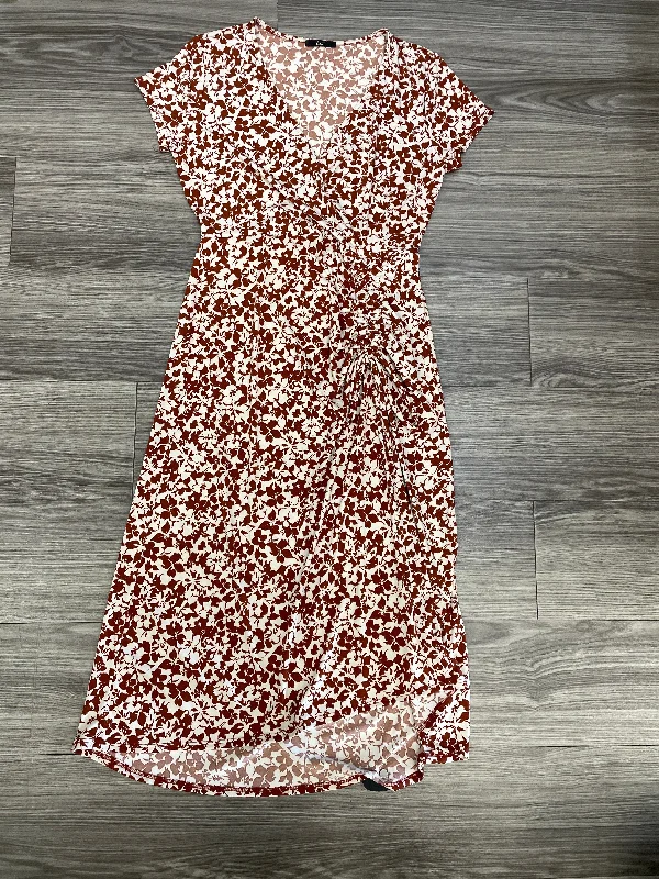 Price Slash Floral Print Dress Casual Maxi Clothes Mentor, Size M