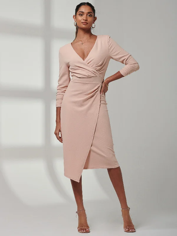 Unbeatable Prices Violetta 3/4 Sleeve Bodycon Dress, Blush