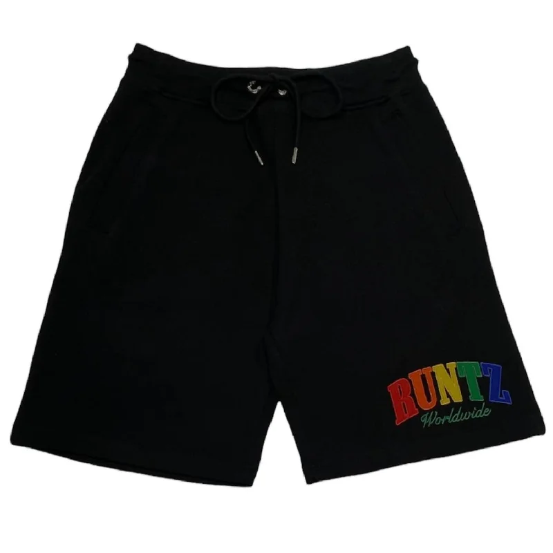 Crazy Deals Men's Rainbow Runtz Knit Shorts In Black