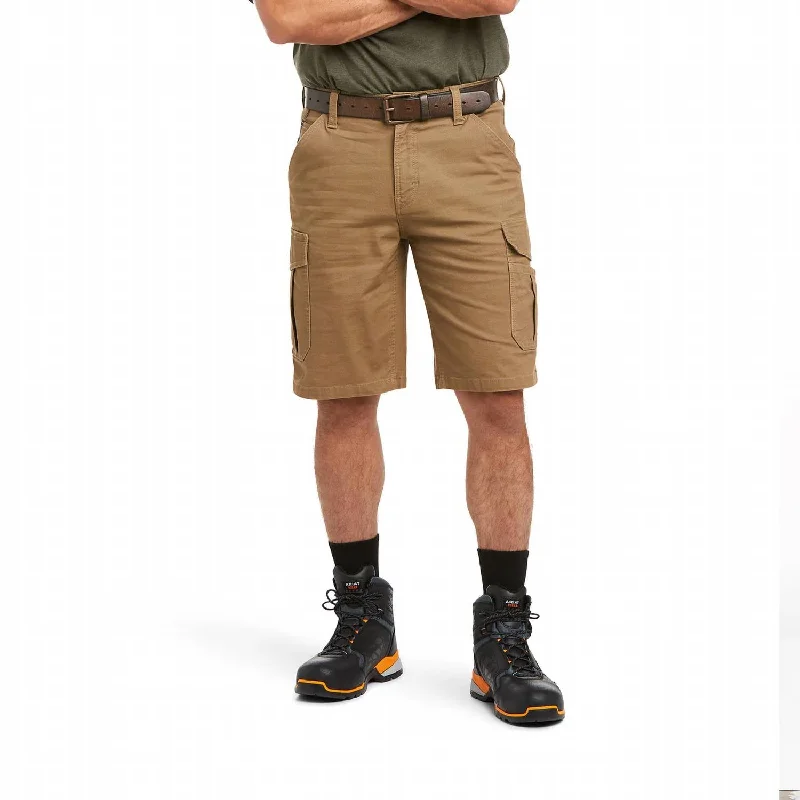 Discount Extravaganza Men's Rebar Durastretch Made Tough Cargo 11" Shorts In Field Khaki