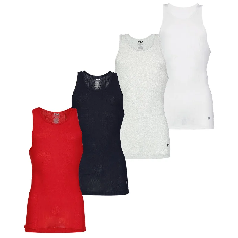 Bargain Prices FILA - Men's 4 Pack Athletic Tank Top (FM0038CT MULTIRED)