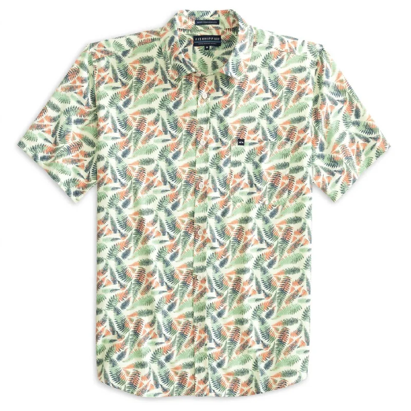 Huge Discounts Men's Rowe Short Sleeve Shirt In White/green