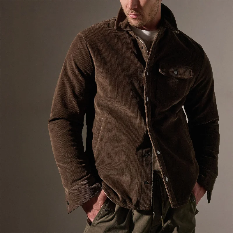 Deal Explosion Corduroy Sherpa Jacket - Umber