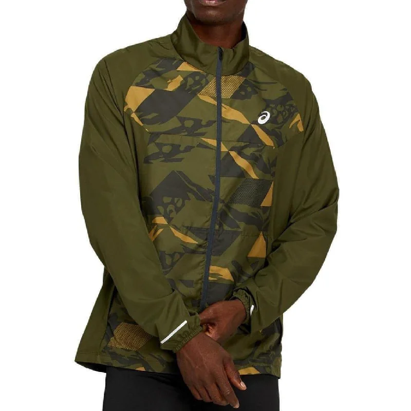 Special Savings Asics Future Camo Mens Running Jacket - Green