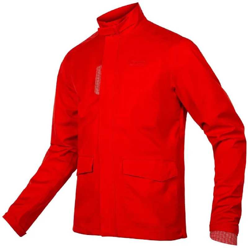 Midnight Madness Brompton London Waterproof Mens Cycling Jacket - Red