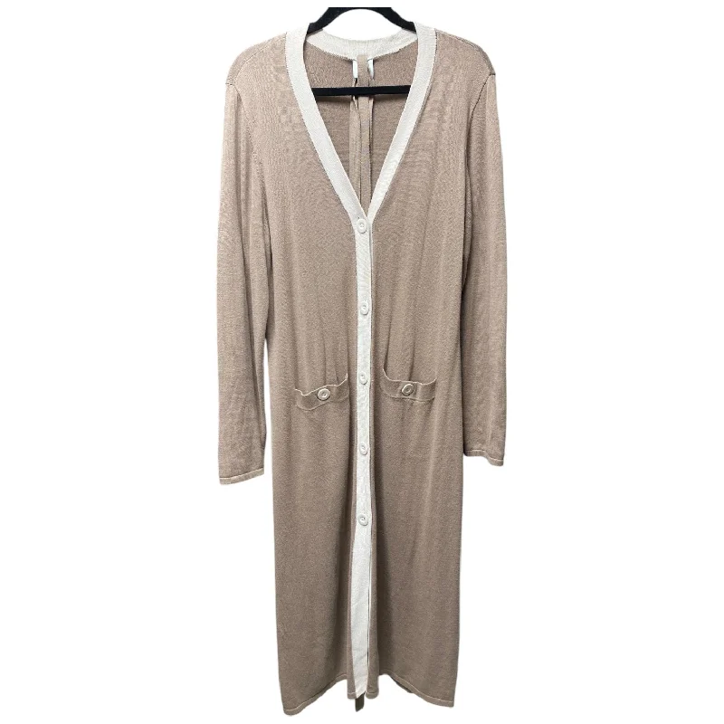 Daily Deals Cardigan By Cabi In Cream & Tan, Size: L