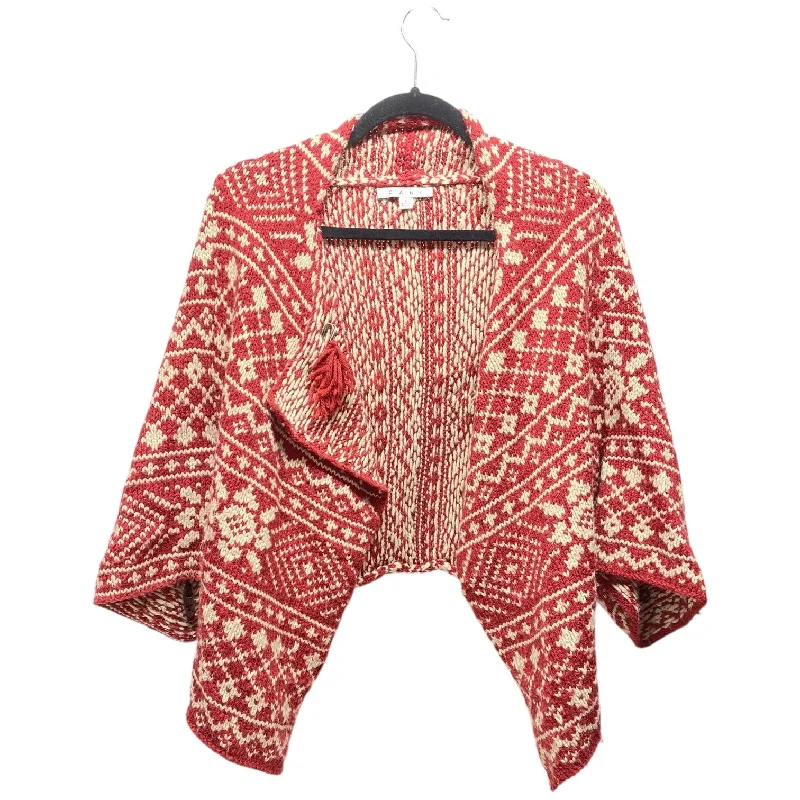Best Bargains Cardigan By Cabi In Red & Tan, Size: L