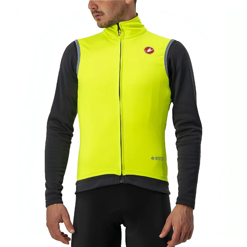 TIME-Limited Offer Castelli Perfetto ROS Mens Cycling Gilet - Yellow