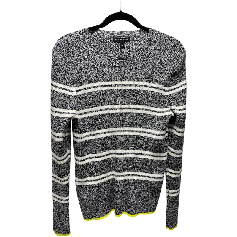 Factory Direct Sale Sweater By Banana Republic In Grey & White, Size: L